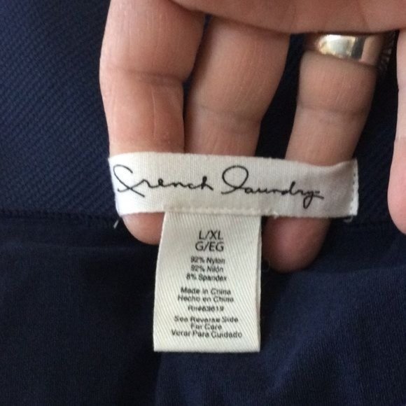 French Laundry Navy Blue Leggings Size L/XL - Picture 5 of 5